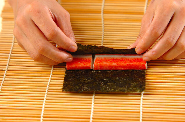 ぶたちゃんデコ巻き寿司の作り方の手順5