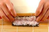 ぶたちゃんデコ巻き寿司の作り方7