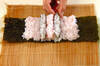 ぶたちゃんデコ巻き寿司の作り方の手順4