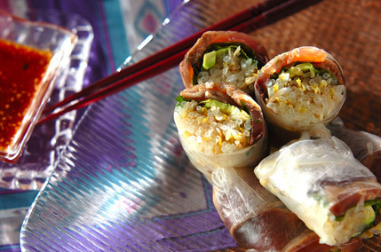 臭みなし！カツオとアボカドの生春巻き