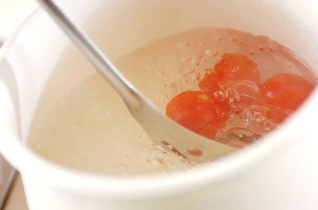 プチトマトのお浸しの作り方の手順2