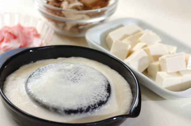 具だくさんとろろ汁の作り方の手順1