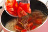 トマトとふんわり卵のスープの作り方の手順5