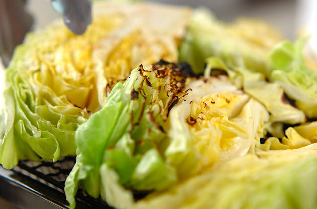 焼き春キャベツの海鮮あんの作り方の手順1