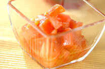 トマトのワサビマリネ