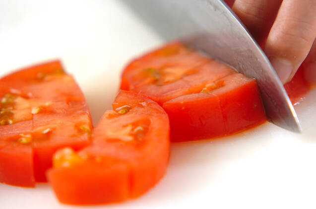 トマトのワサビマリネの作り方の手順1