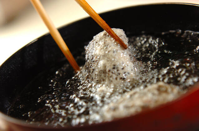 黒ゴマ揚げまんじゅうの作り方の手順3