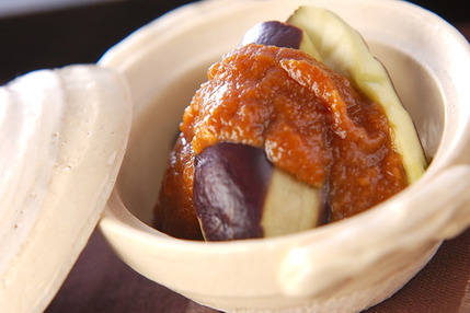 ナスの甘みそがけ