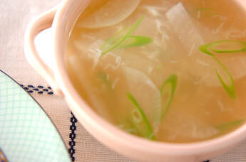 大根とホタテのスープ