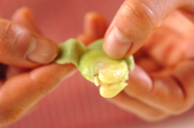 ソラ豆のポタージュの作り方の手順1