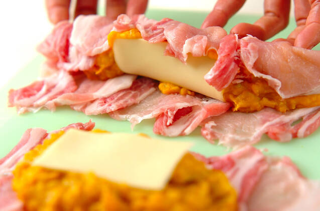 豚肉のパンプキンチーズ巻きの作り方の手順5
