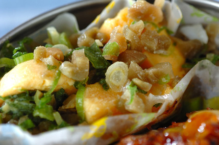 ゆで卵とザーサイの和え物