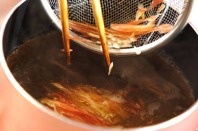 ミョウガのかきたま汁の作り方の手順3