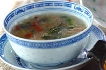 ツナとカブの葉のスープ