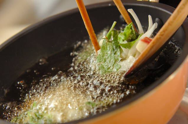 イカとリンゴのかき揚げの作り方の手順9