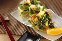 イカとリンゴのかき揚げ