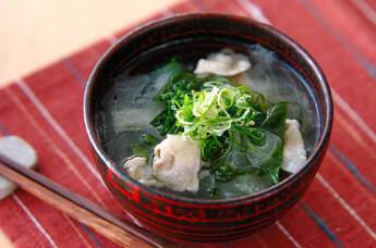 大根と豚肉のすまし汁