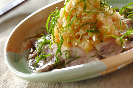 ゆで豚のおろしダレがけ