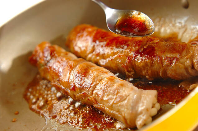 豚肉ロールの照り焼き丼の作り方の手順6