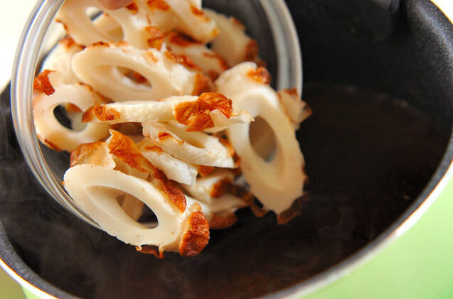 青菜とちくわの煮物の作り方の手順3