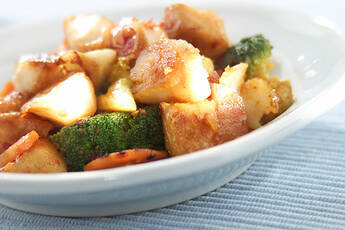 タラの豆板醤炒め