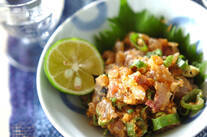 アジのなめろう・日本酒