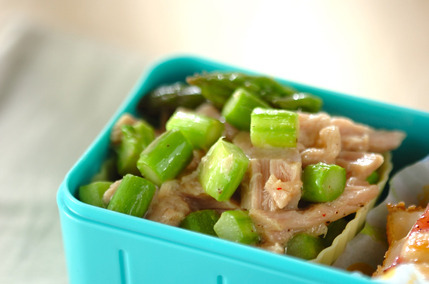 炒めアスパラのツナ和え