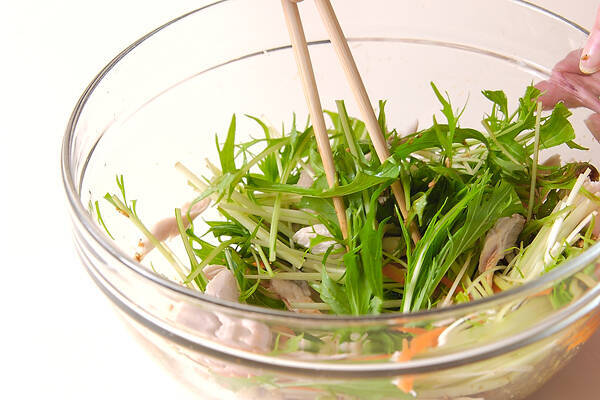 水菜・手巻きサラダの作り方の手順6
