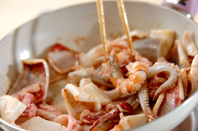 イカと野菜の中華炒めの作り方の手順7