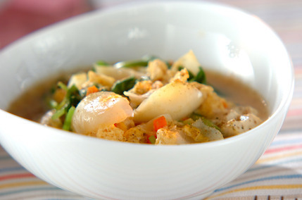 ユリネのフルフル卵とじ