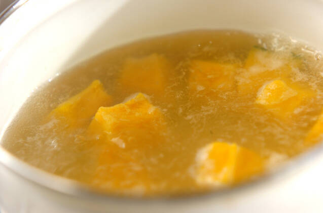 ホクホクカボチャのみそ汁の作り方の手順3