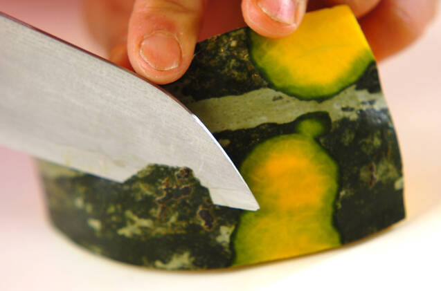 ホクホクカボチャのみそ汁の作り方の手順1