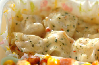 エビシューマイのチリマヨ和え