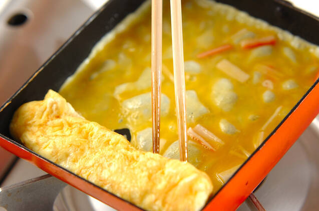 カニカマ入り卵焼きの作り方の手順3
