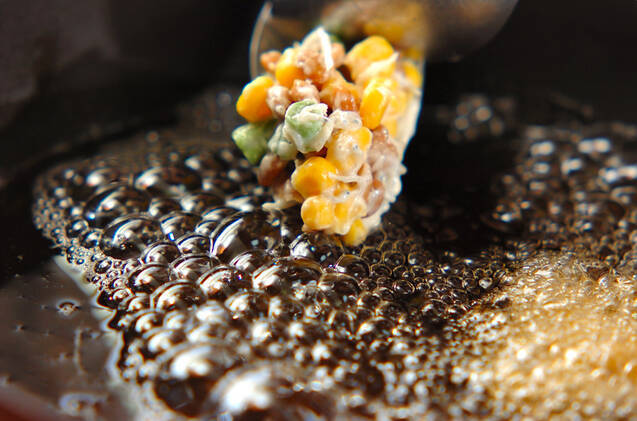 納豆とコーンの揚げ物の作り方の手順5