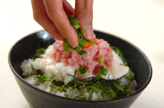 ネギトロロ丼の作り方の手順6