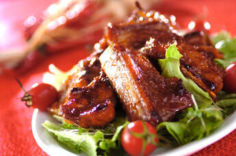 骨付きバラ肉のショウガ炒め煮