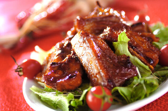 骨付きバラ肉のショウガ炒め煮