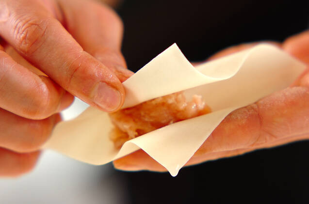 鶏のつるりんワンタンスープの作り方の手順3