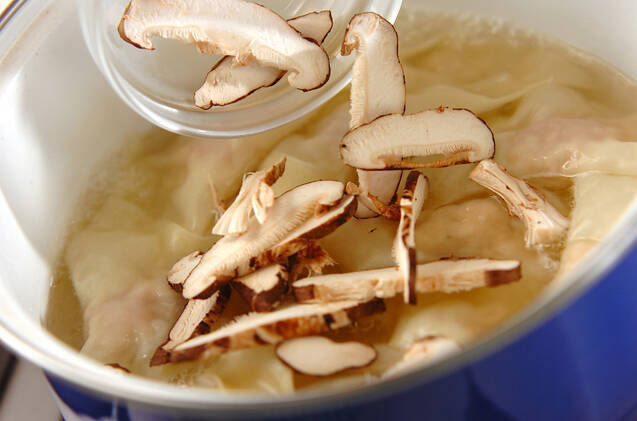 鶏のつるりんワンタンスープの作り方の手順5