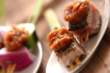 ペッパーマグロ串焼き