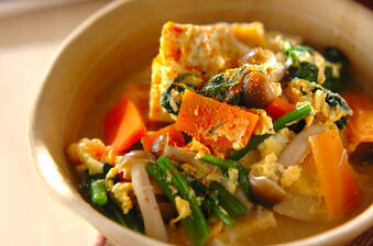 高野豆腐の卵とじ