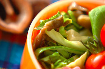 キャベツとザーサイ炒め