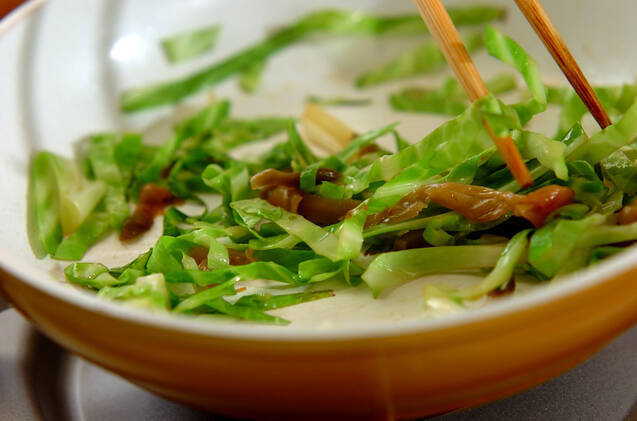 キャベツとザーサイ炒めの作り方の手順3