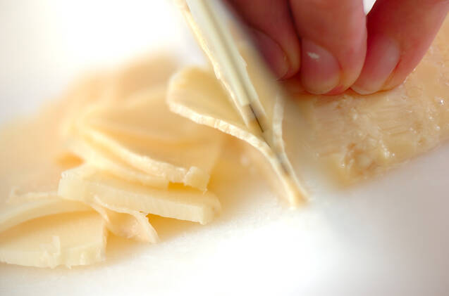 タケノコと鶏の土佐煮風の作り方の手順1