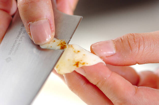 ユリネのタラコ和えの作り方の手順1