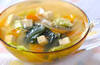 レタスと豆腐のスープの作り方の手順