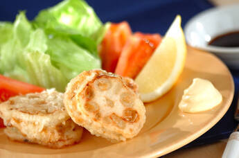 レンコンのはさみ揚げ