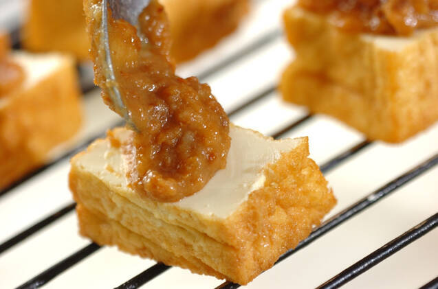 厚揚げの肉みそ焼きの作り方の手順2