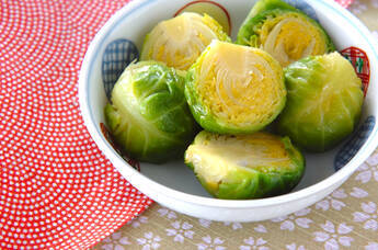 芽キャベツのバター炒め